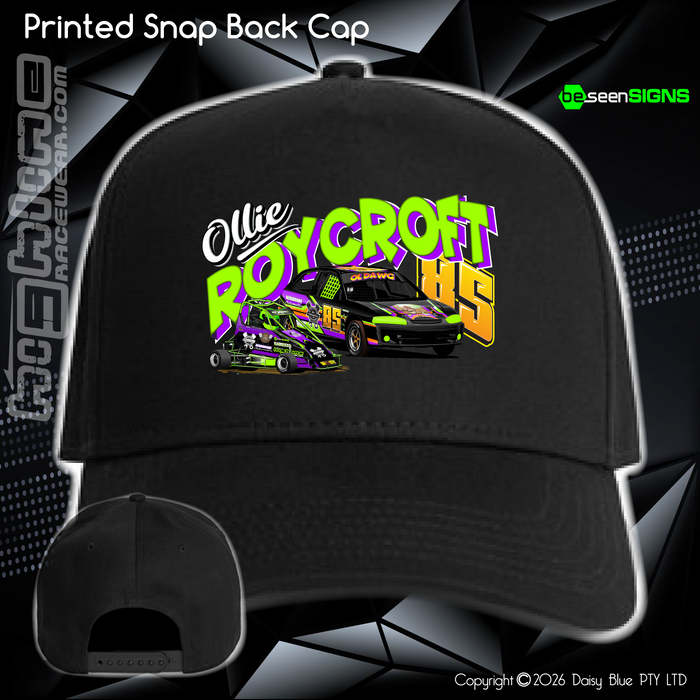 Printed Snap Back CAP - Ollie 'OL DAWG' Roycroft