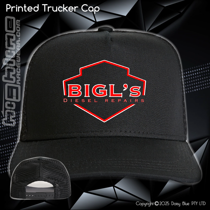 Printed Trucker Cap - Big L's Diesel Repairs
