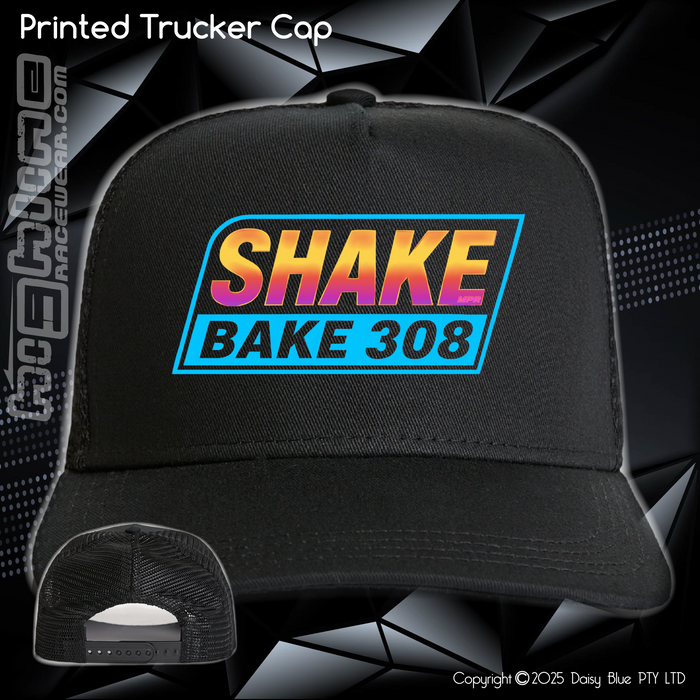 Printed Trucker Cap - Shake Bake 308 Sunset
