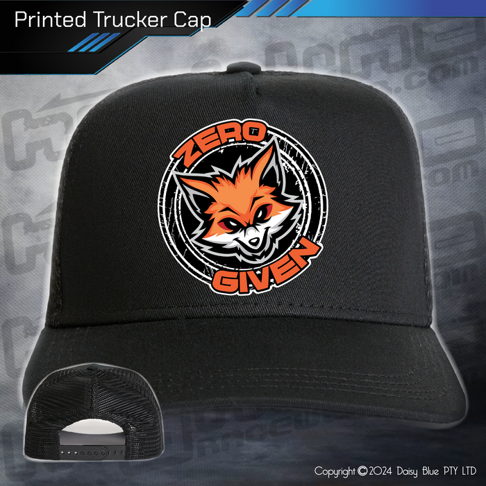 Printed Trucker Cap - Zero Fox Given