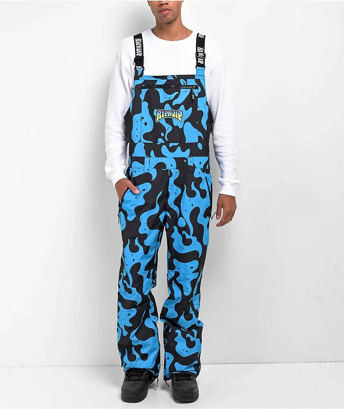 RIPNDIP Psychedelic Snowboard Bib Pants (Blue)
