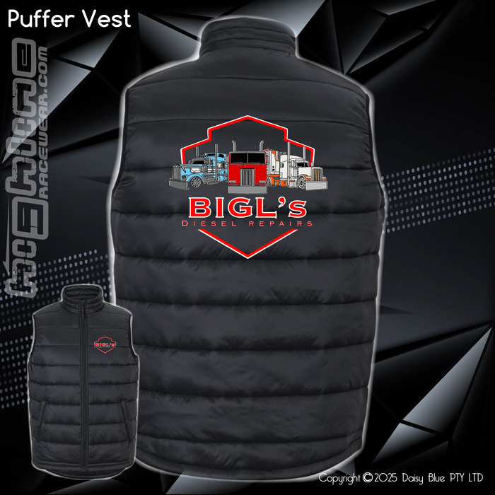 Puffer Vest - Big L's Diesel Repairs