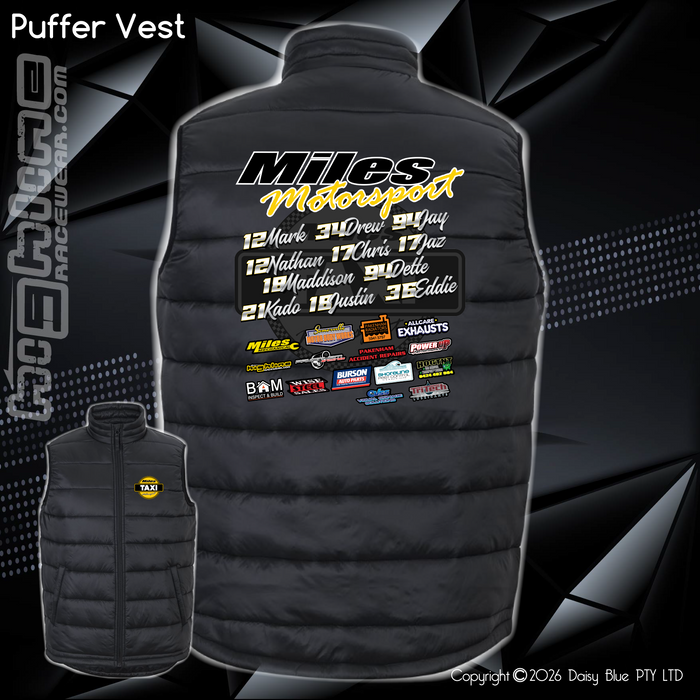 Puffer Vest - Miles Motorsport