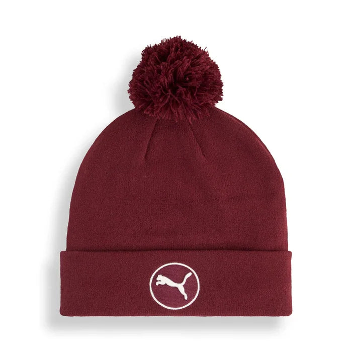 Puma Golf Wrmlbl Removable Pom Beanie Maroon Color.