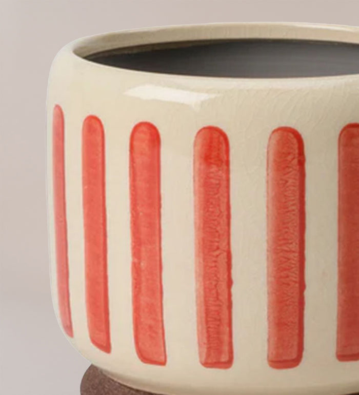 Red Stripe Pot