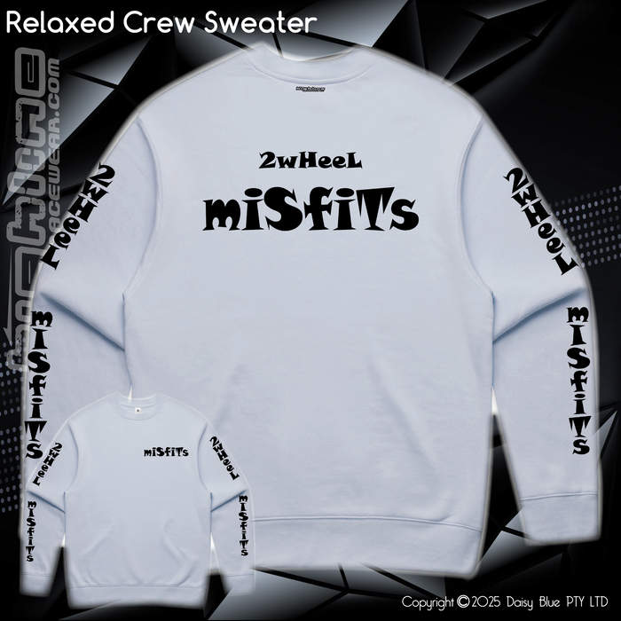 Relaxed Crew Sweater - 2Wheel Misfits