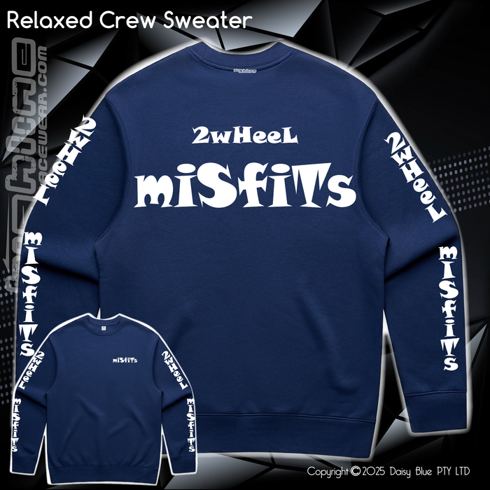 Relaxed Crew Sweater - 2Wheel Misfits