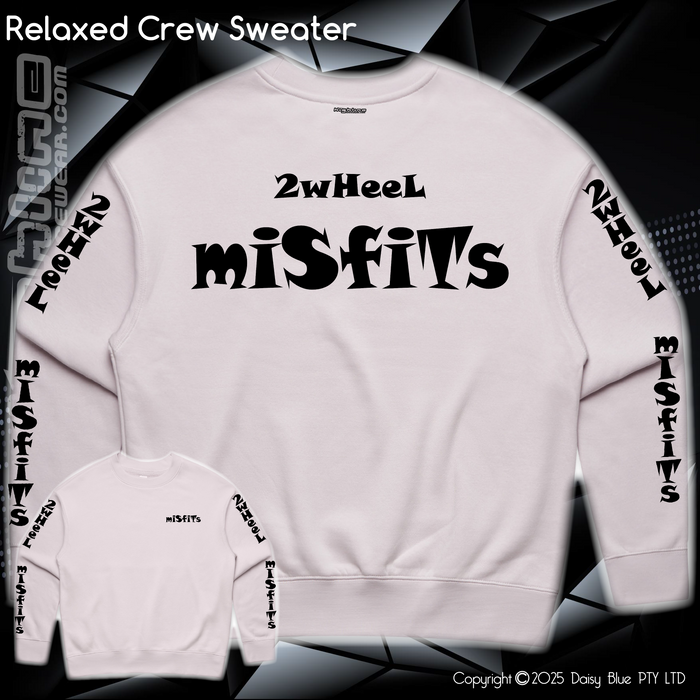 Relaxed Crew Sweater - 2Wheel Misfits