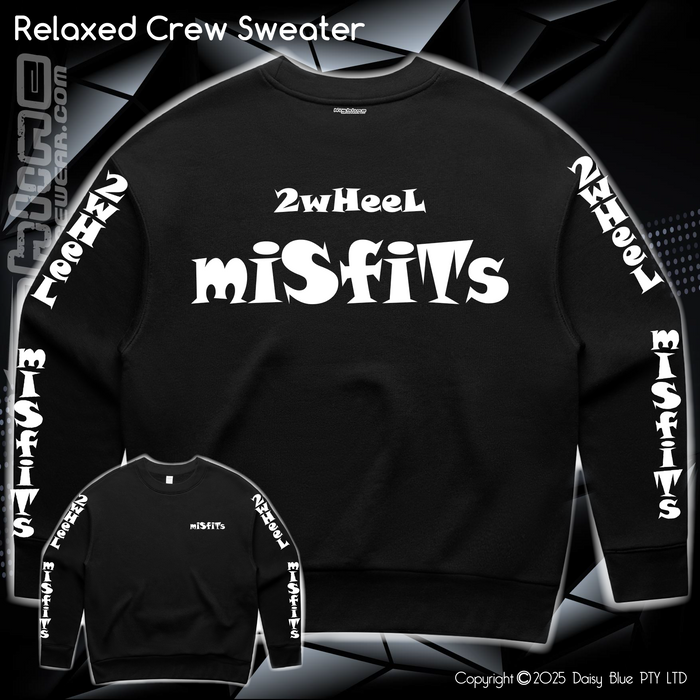 Relaxed Crew Sweater - 2Wheel Misfits