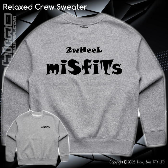 Relaxed Crew Sweater - 2Wheel Misfits