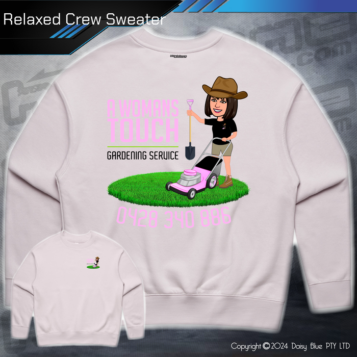 Relaxed Crew Sweater - A Womans Touch Gardening Service