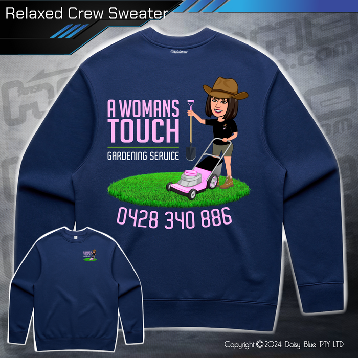 Relaxed Crew Sweater - A Womans Touch Gardening Service