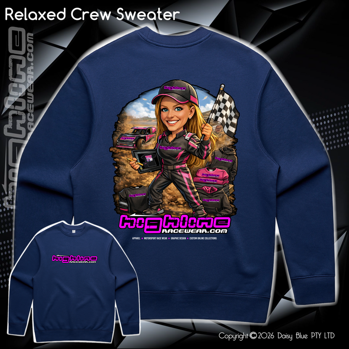 Relaxed Crew Sweater - Ai Custom Caricature