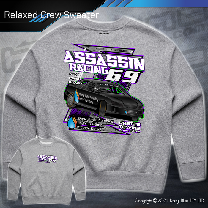 Relaxed Crew Sweater - Assassin Racing