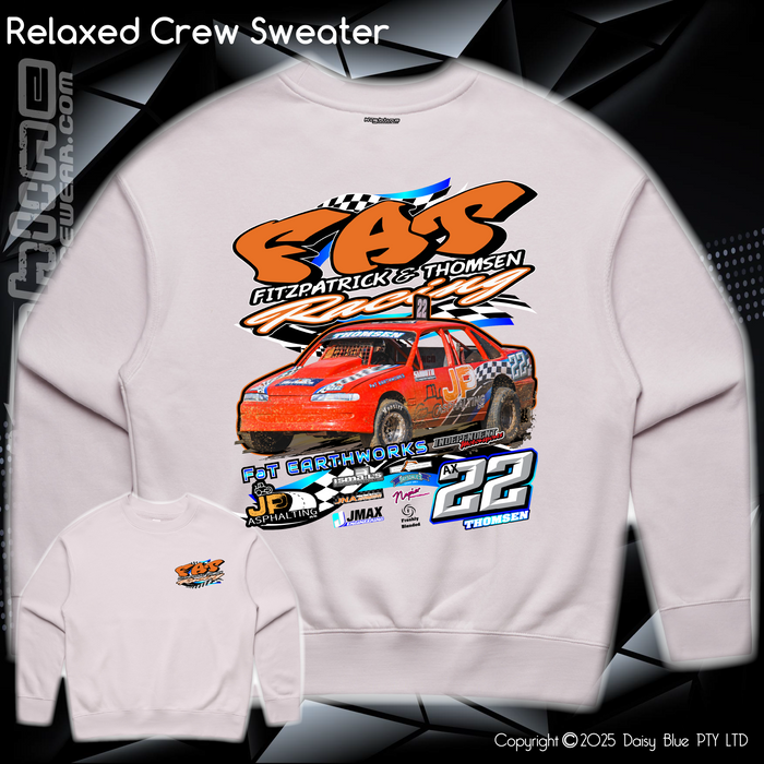 Relaxed Crew Sweater - FAT Racing