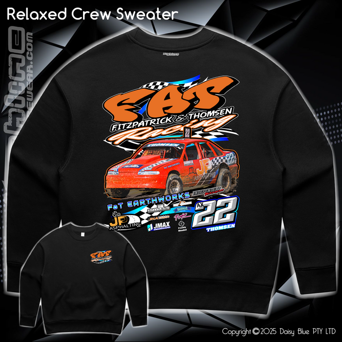 Relaxed Crew Sweater - FAT Racing