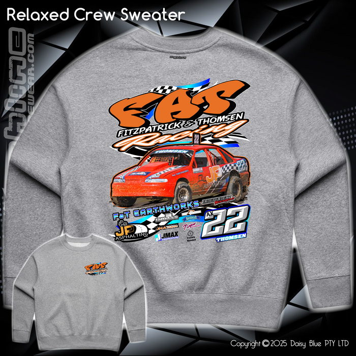 Relaxed Crew Sweater - FAT Racing