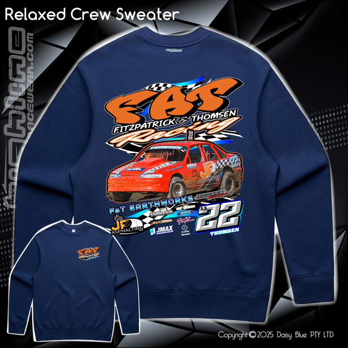 Relaxed Crew Sweater - FAT Racing