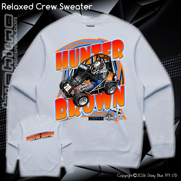 Relaxed Crew Sweater - Hunter Brown