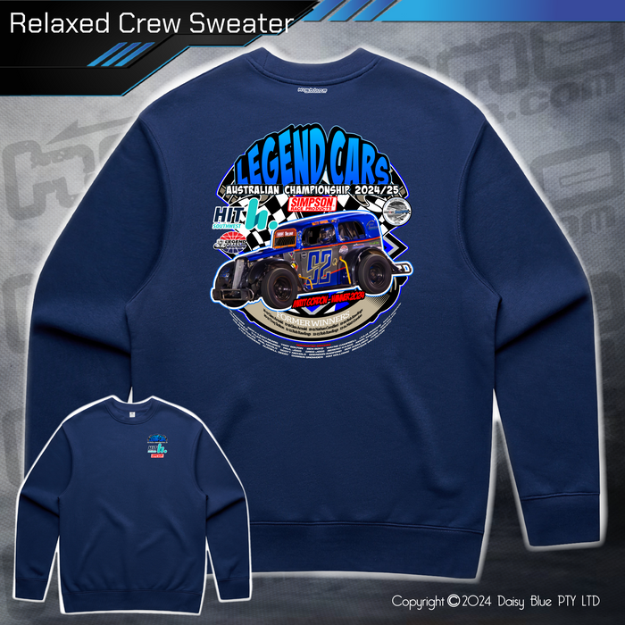Relaxed Crew Sweater - Legend Cars 2025