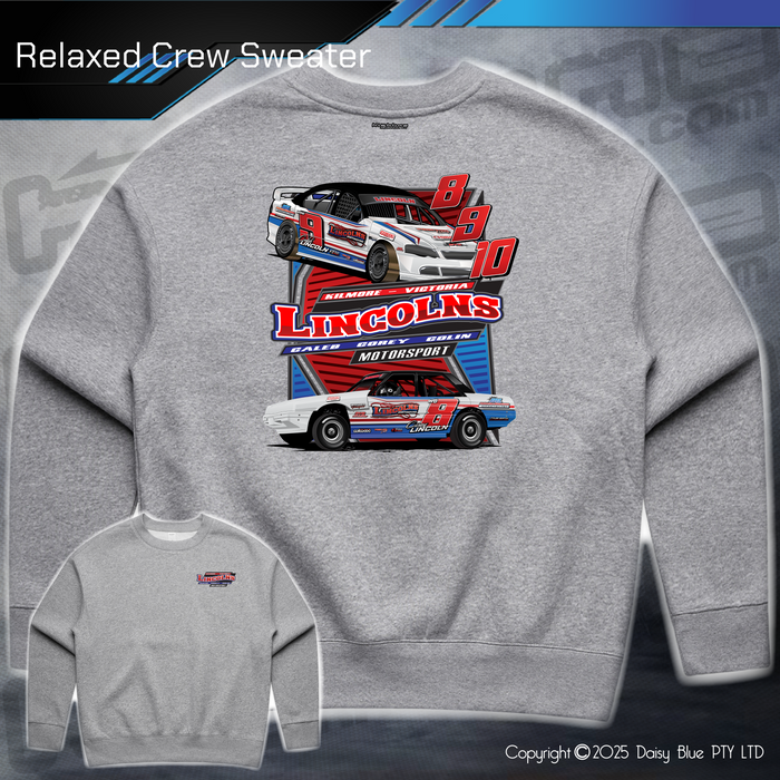 Relaxed Crew Sweater - Lincoln Motorsport