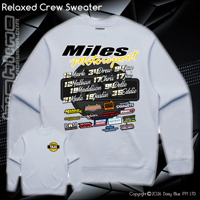 Relaxed Crew Sweater - Miles Motorsport
