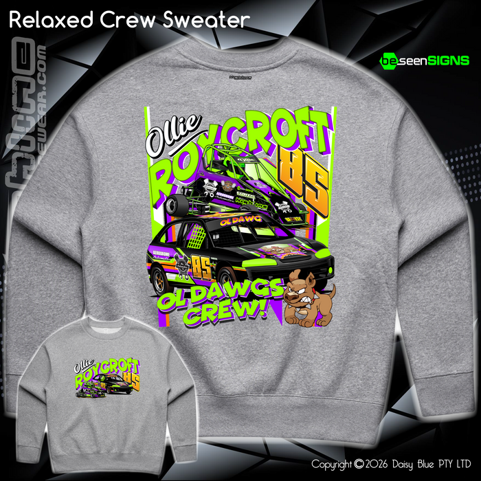 Relaxed Crew Sweater - Ollie 'OL DAWG' Roycroft