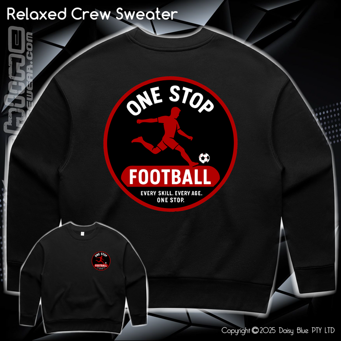 Relaxed Crew Sweater - One Stop Football