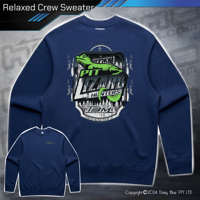 Relaxed Crew Sweater - Pit Lizard Hunter