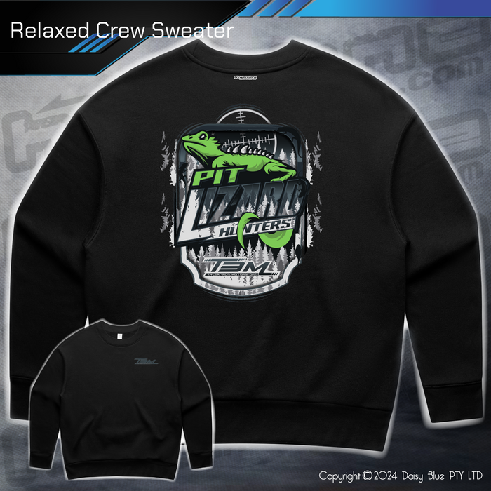 Relaxed Crew Sweater - Pit Lizard Hunter