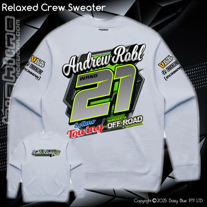 Relaxed Crew Sweater - Robls Racing