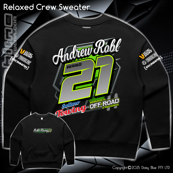 Relaxed Crew Sweater - Robls Racing
