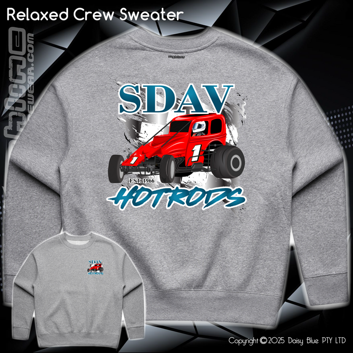 Relaxed Crew Sweater - SDAV Hotrods