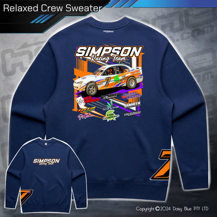 Relaxed Crew Sweater - Simpson Racing Team