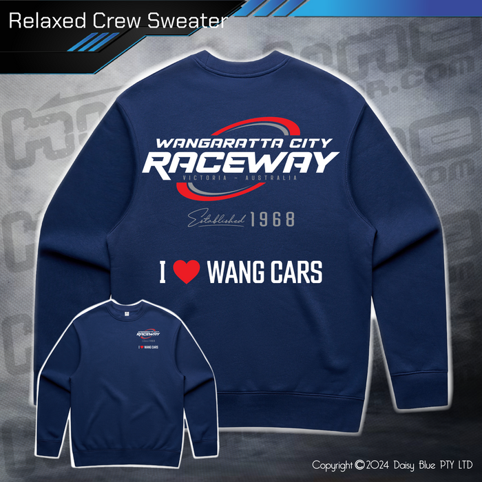 Relaxed Crew Sweater - Wangaratta City Raceway