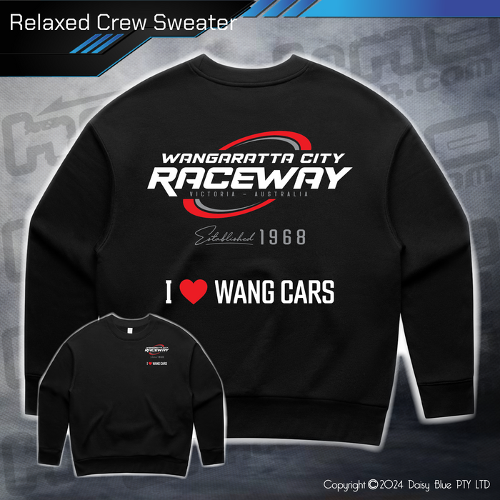 Relaxed Crew Sweater - Wangaratta City Raceway
