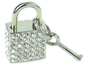 Rhinestone Bling Padlock With Keys