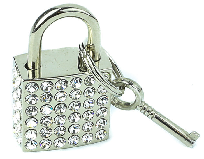 Rhinestone Bling Padlock With Keys