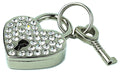 Rhinestone Heart Padlock With Keys