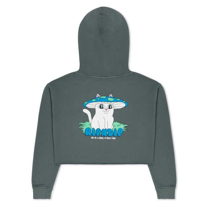 RIPNDIP Shroom Nerm Cropped Hoodie (Charcoal)