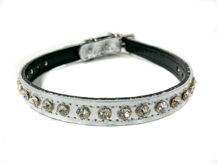 Silver Patent Crystal  Swarovski Rhinestone Choker