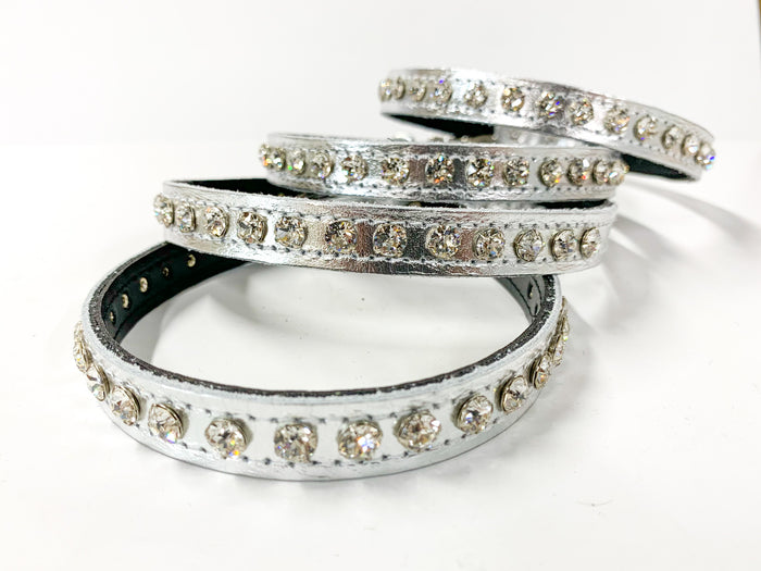 Silver Patent Crystal  Swarovski Rhinestone Choker