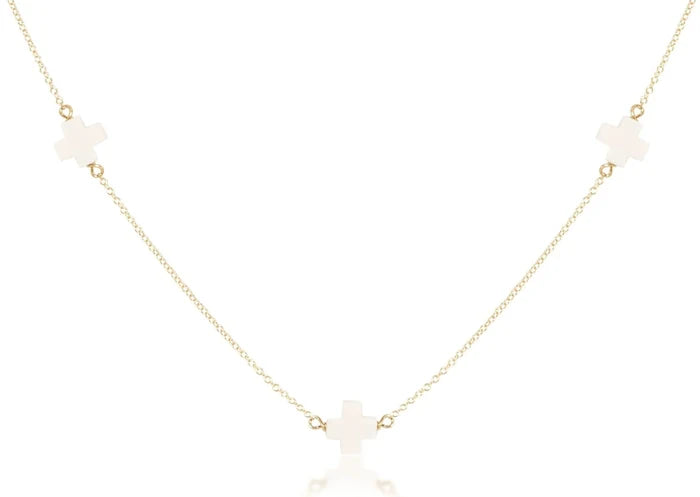 Simplicity Signature Cross White 15"