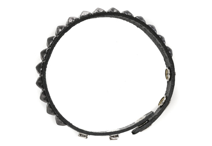 Single Row Silver Studded Leather Armlet Armband