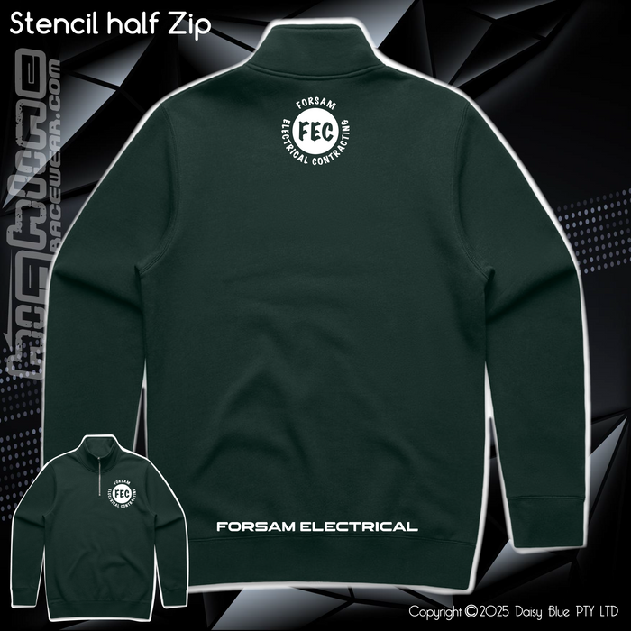 Stencil 1/2 Zip Crew Sweater - Forsam