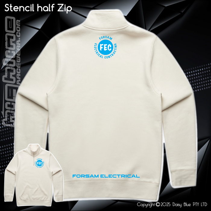 Stencil 1/2 Zip Crew Sweater - Forsam