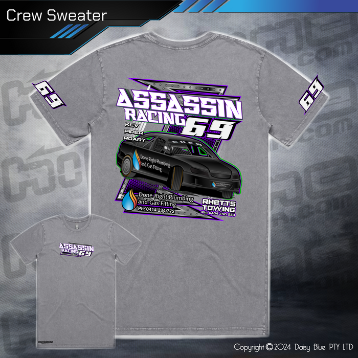 Stonewash Tee - Assassin Racing