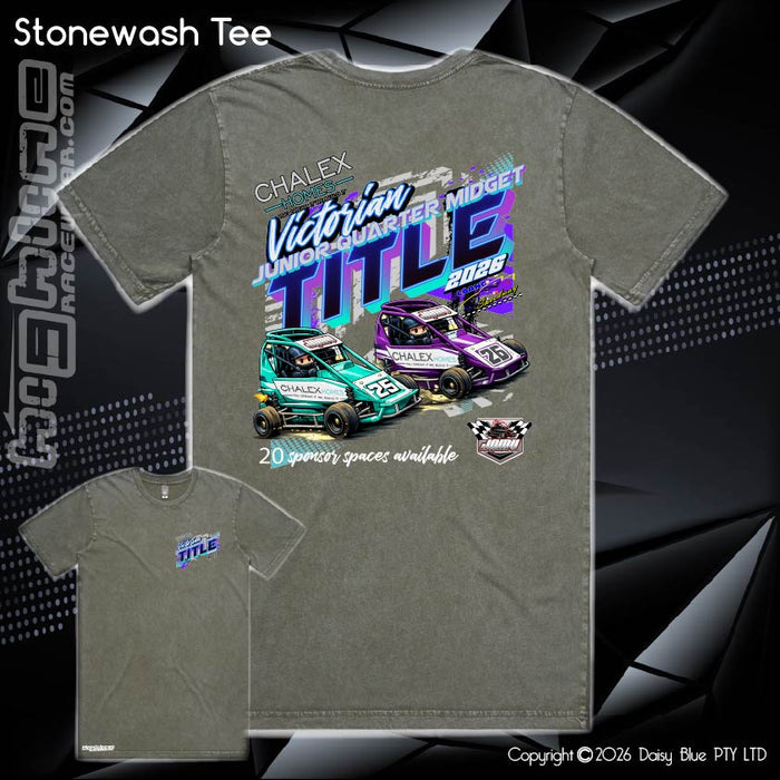Stonewash Tee - Chalex Homes Junior Quarter Midget Vic Title 2026