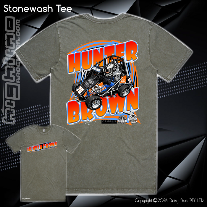 Stonewash Tee - Hunter Brown