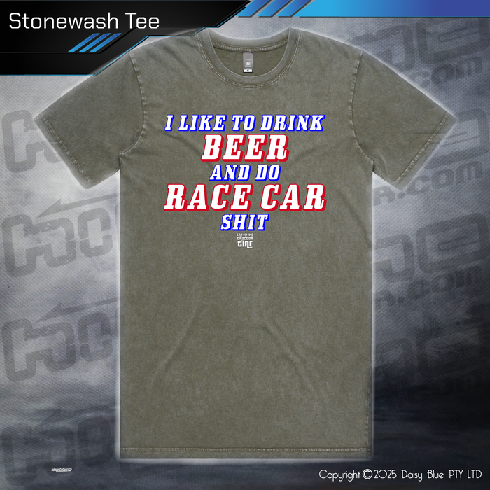 Stonewash Tee - Infield RACE CAR SH*T
